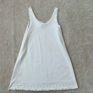H&M White Scallop Dress M